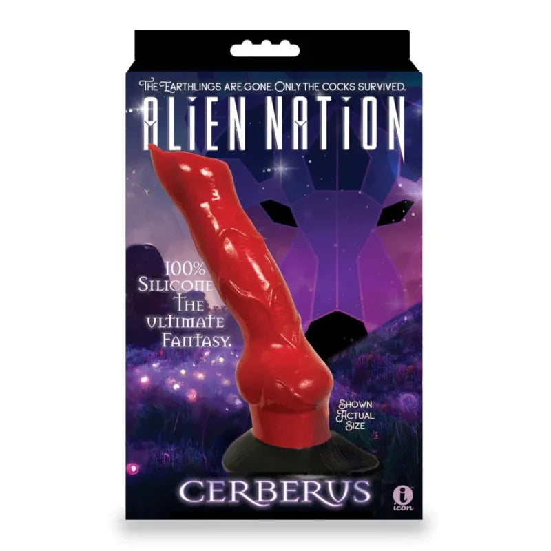 Alien Nation Cerberus Silicone Creature Dildo - Red - MyPleasure