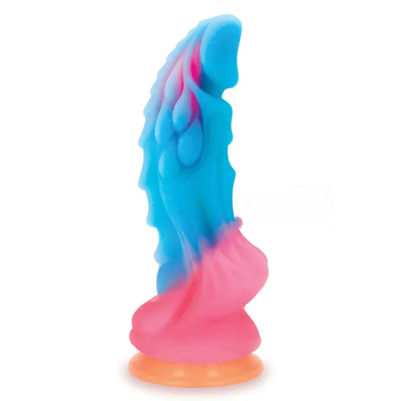 Alien Nation Dragon Silicone Glow in the Dark Creature Dildo - Multicolor - MyPleasure