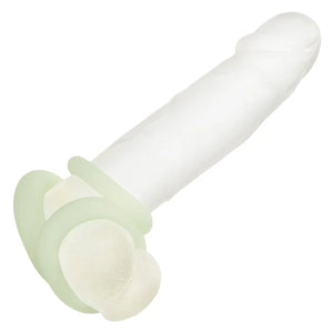 Alpha Glow-in-the-Dark Liquid Silicone 3 Ring Set - White - MyPleasure