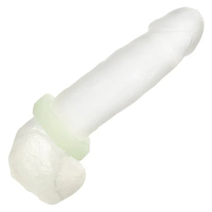 Alpha Glow-in-the-Dark Liquid Silicone Prolong Sexagon Ring - White - MyPleasure