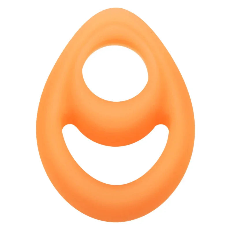 Alpha Glow-in-the-Dark Liquid Silicone Teardrop Ring - Orange - MyPleasure