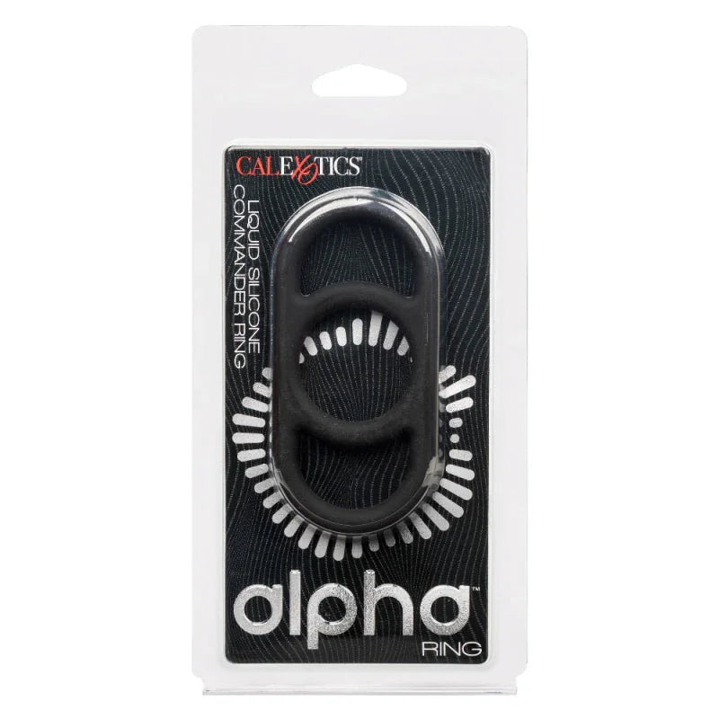 Alpha Liquid Silicone Commander Ring - Black - MyPleasure