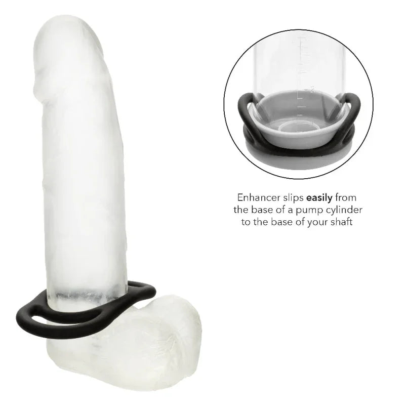 Alpha Liquid Silicone Commander Ring - Black - MyPleasure