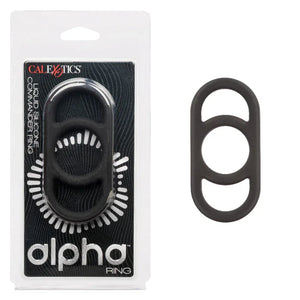 Alpha Liquid Silicone Commander Ring - Black - MyPleasure