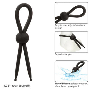 Alpha Liquid Silicone Lasso - Black - MyPleasure