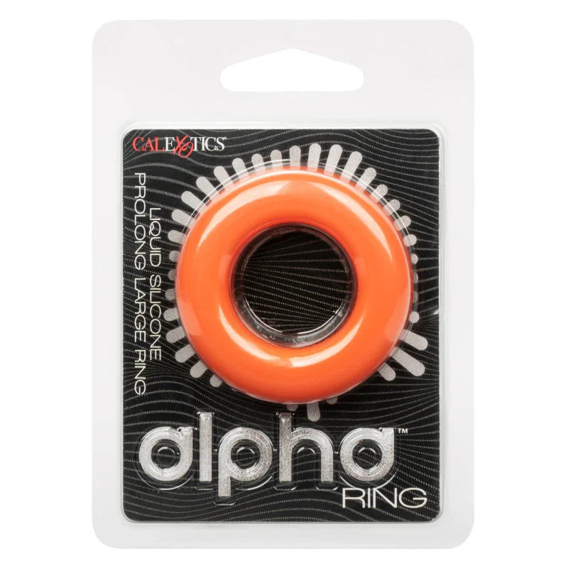 Alpha Liquid Silicone Prolong Large Ring - Orange - MyPleasure