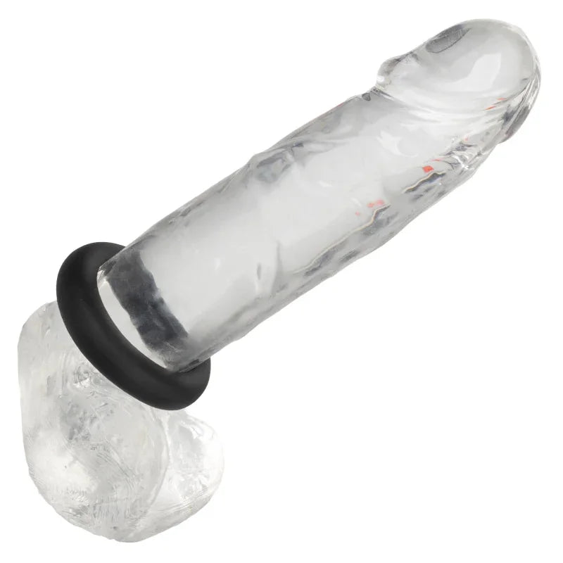 Alpha Liquid Silicone Prolong Medium Ring - Black - MyPleasure