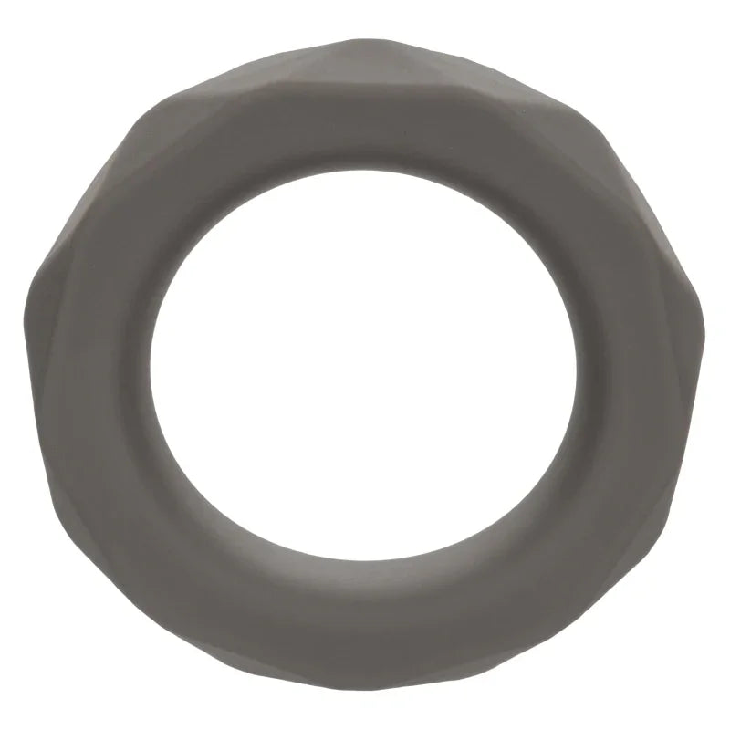 Alpha Liquid Silicone Prolong Prismatic Ring - Gray - MyPleasure