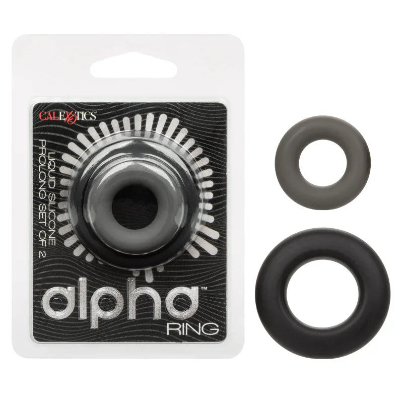 Alpha Liquid Silicone Prolong Set of 2 - Black/gray - MyPleasure