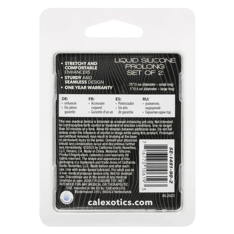 Alpha Liquid Silicone Prolong Set of 2 - Black/gray - MyPleasure