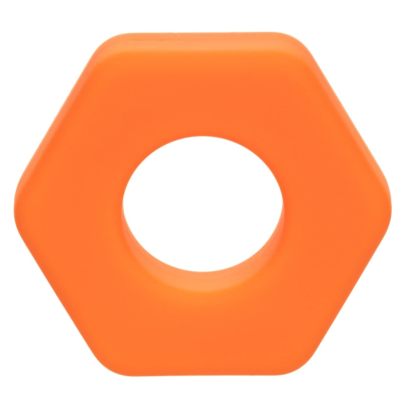 Alpha Liquid Silicone Prolong Sexagon Ring -  Orange