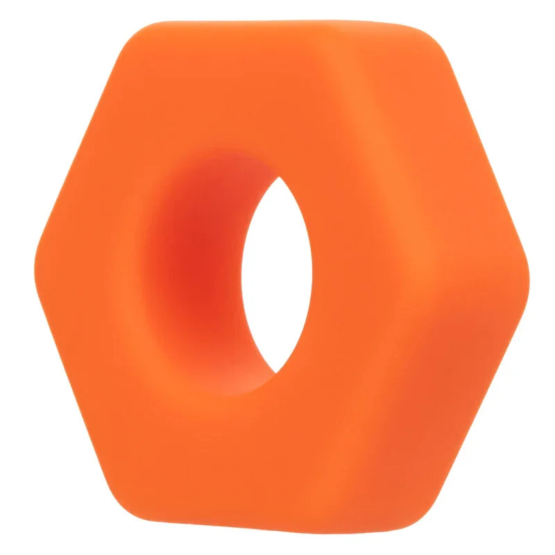 Alpha Liquid Silicone Prolong Sexagon Ring - Orange - MyPleasure