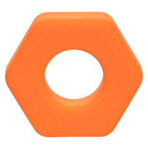 Alpha Liquid Silicone Prolong Sexagon Ring - Orange - MyPleasure
