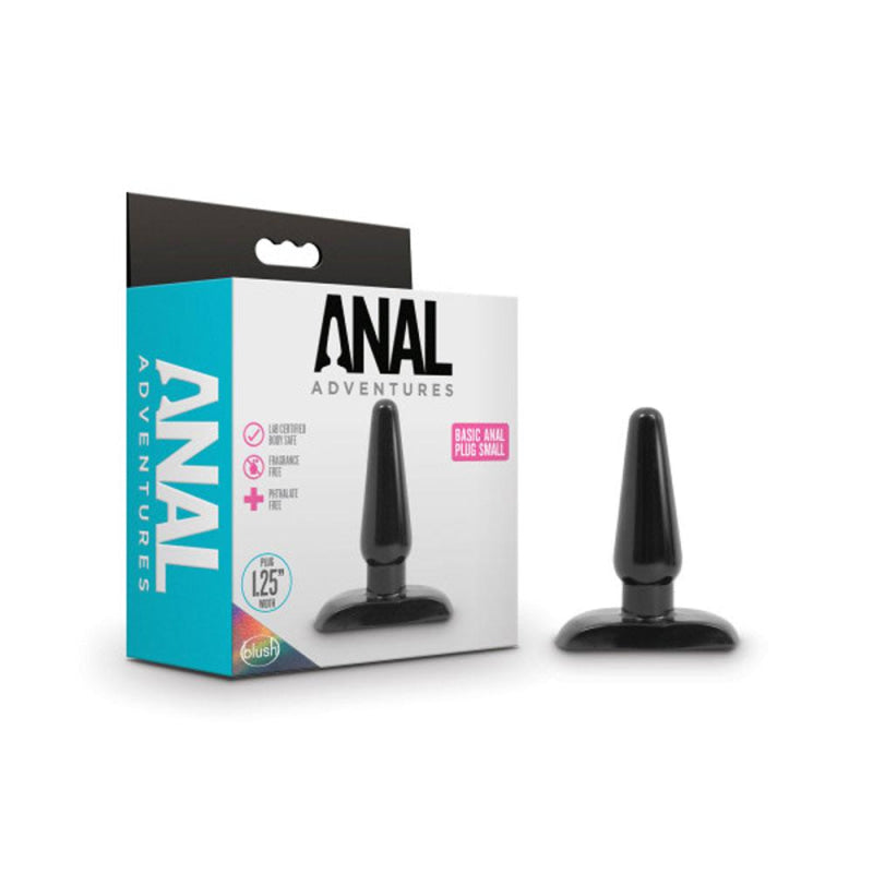 Anal Adventures - Basic Anal Plug - Small - Black