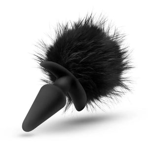 Anal Adventures - Platinum - Rabbit Tail Plug - Black - MyPleasure