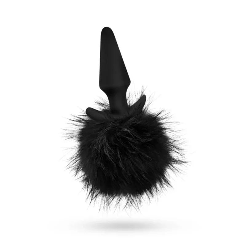 Anal Adventures - Platinum - Rabbit Tail Plug - Black - MyPleasure