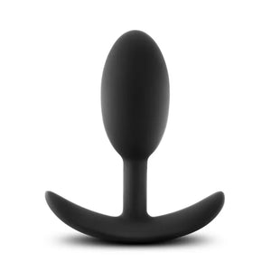 Anal Adventures - Platinum - Silicone Vibra Slim Plug -Medium - Black - MyPleasure