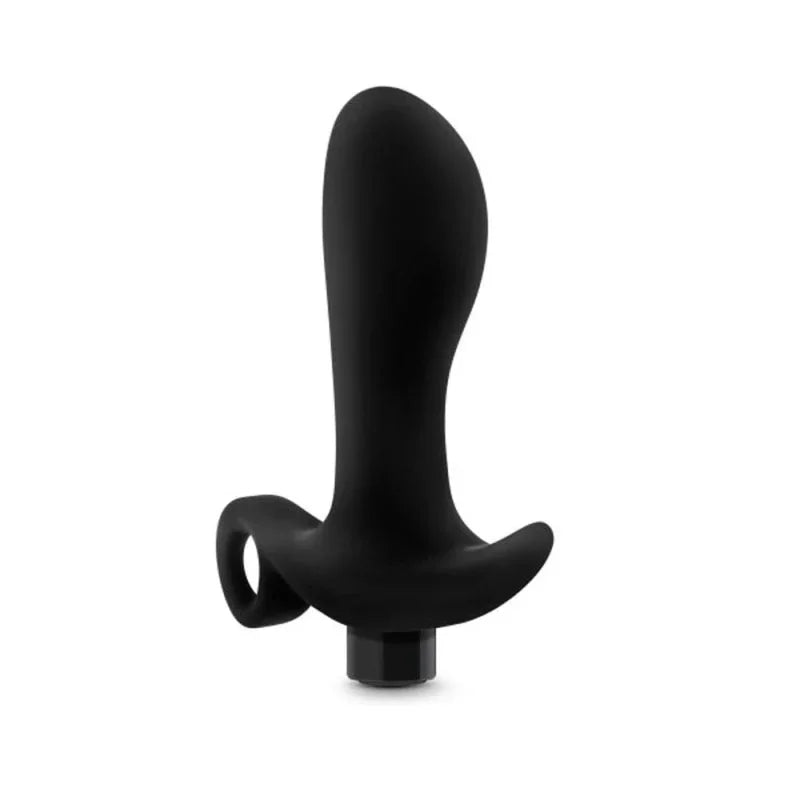 Anal Adventures - Platinum - Silicone Vibrating Prostate Massager 01 - Black - MyPleasure