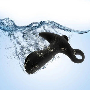 Anal Adventures - Platinum - Silicone Vibrating Prostate Massager 01 - Black - MyPleasure