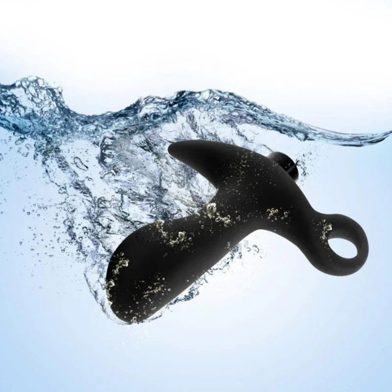 Anal Adventures - Platinum - Silicone Vibrating Prostate Massager 01 - Black - MyPleasure