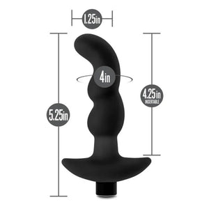 Anal Adventures - Platinum - Silicone Vibrating Prostate Massager 03 - Black - MyPleasure
