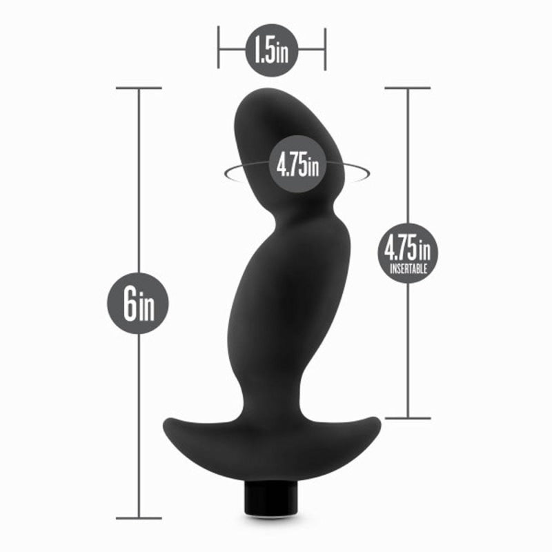 Anal Adventures - Platinum - Silicone Vibrating  Prostate Massager 04 -Black