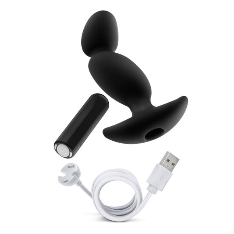 Anal Adventures - Platinum - Silicone Vibrating  Prostate Massager 04 -Black