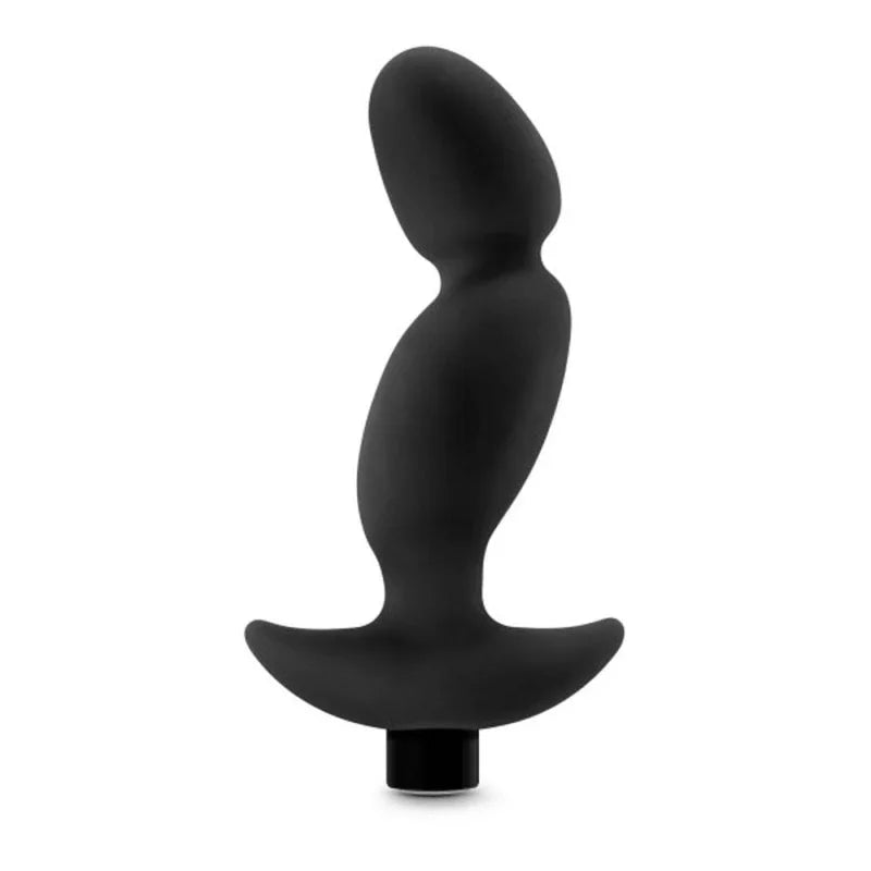 Anal Adventures - Platinum - Silicone Vibrating Prostate Massager 04 -Black - MyPleasure