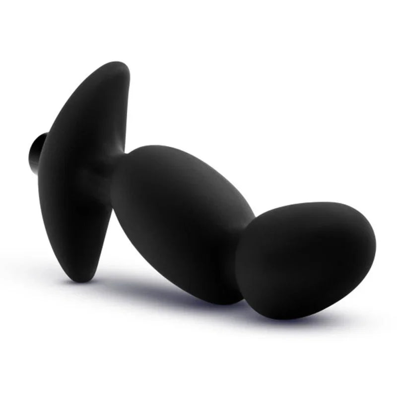Anal Adventures - Platinum - Silicone Vibrating Prostate Massager 04 -Black - MyPleasure