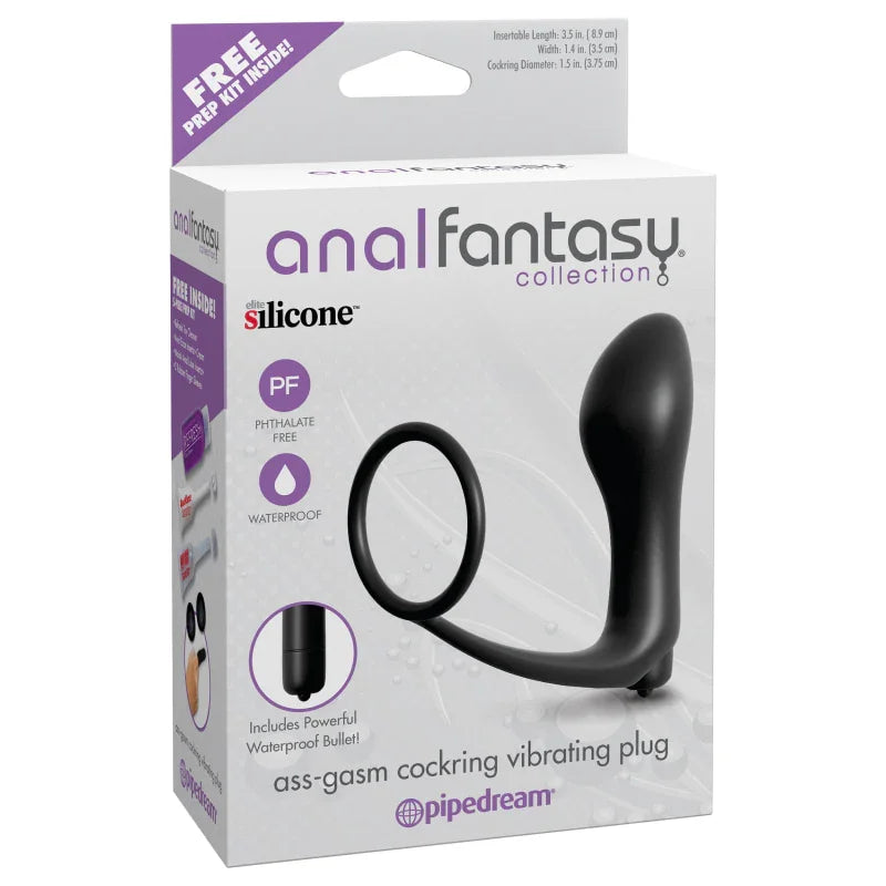 Anal Fantasy Collection Ass Gasm Cockring Cockring Vibrating Plug - MyPleasure