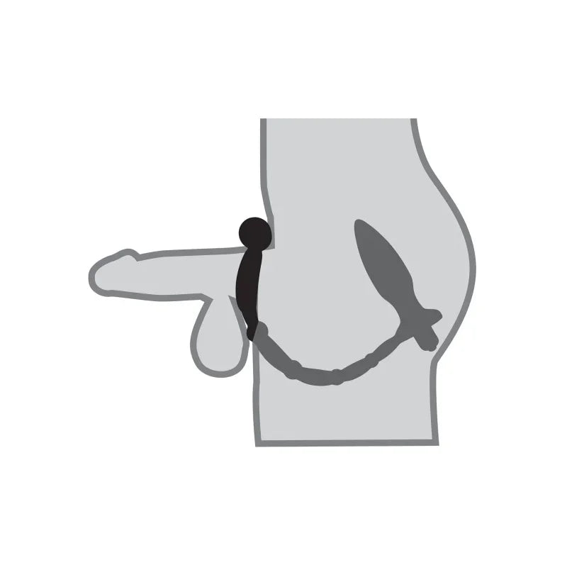 Anal Fantasy Collection Ass Kicker With Cockring - Black - MyPleasure