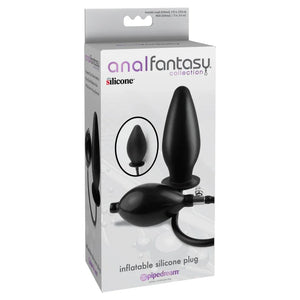 Anal Fantasy Collection Inflatable Silicone Plug - Black - MyPleasure