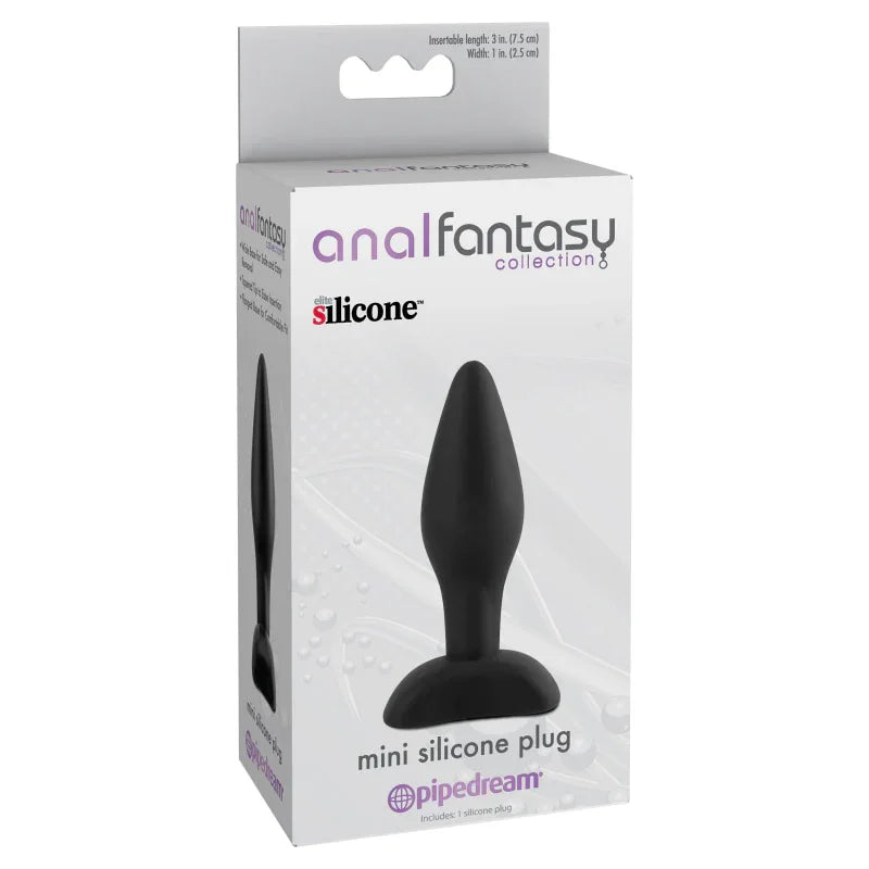 Anal Fantasy Collection Mini Silicone Plug - Black - MyPleasure