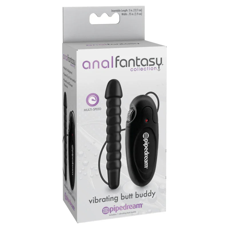 Anal Fantasy Collection Vibrating Butt Buddy - Black - MyPleasure