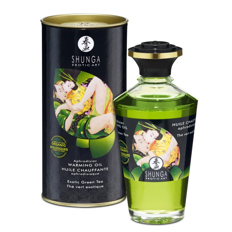 Aphrodisiac Warming Oil - Exotic Green Tea - MyPleasure