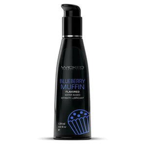 Aqua Blueberry Muffin Water Flavored Water- Based Lubricant - 4 Fl Oz/120ml - MyPleasure