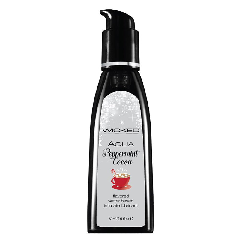 Aqua Peppermint Cocoa Flavored Water Based Lubricant - 2 Oz.