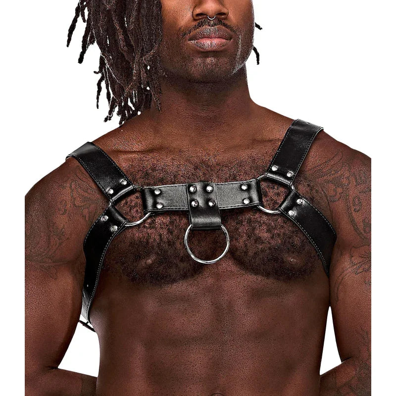 Aries Leather Harness - One Size - Black - MyPleasure