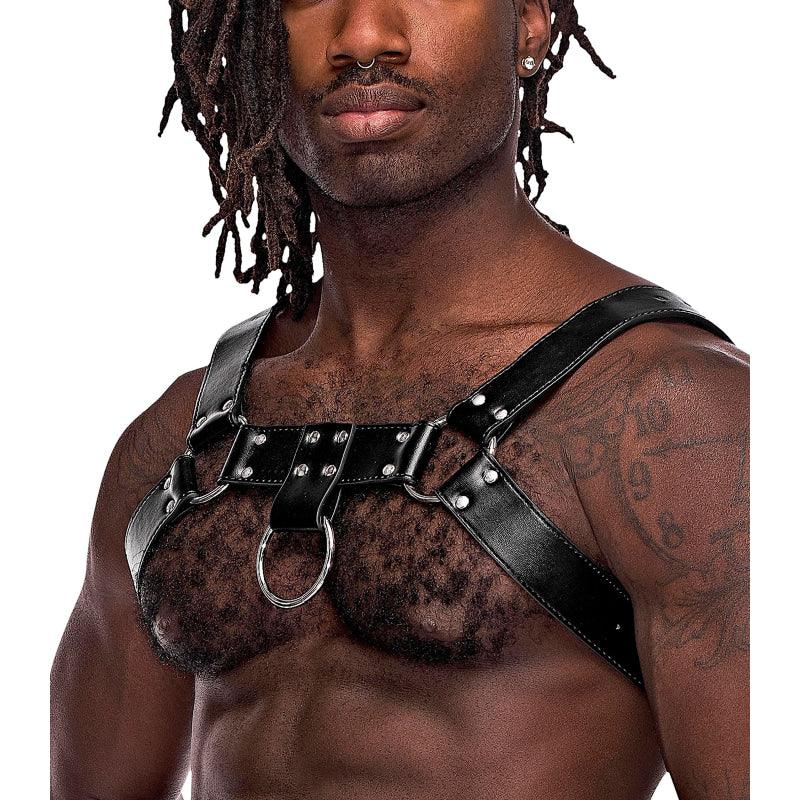 Aries Leather Harness - One Size - Black - MyPleasure