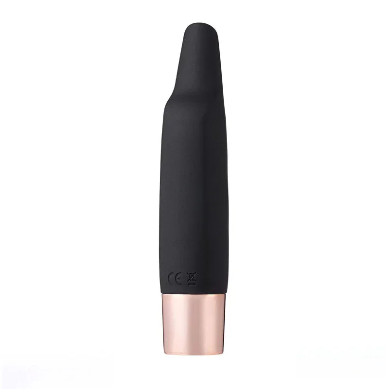 Aspen 15-Function Rechargeable Wireless Flickering Tip Vibrator - Black - MyPleasure