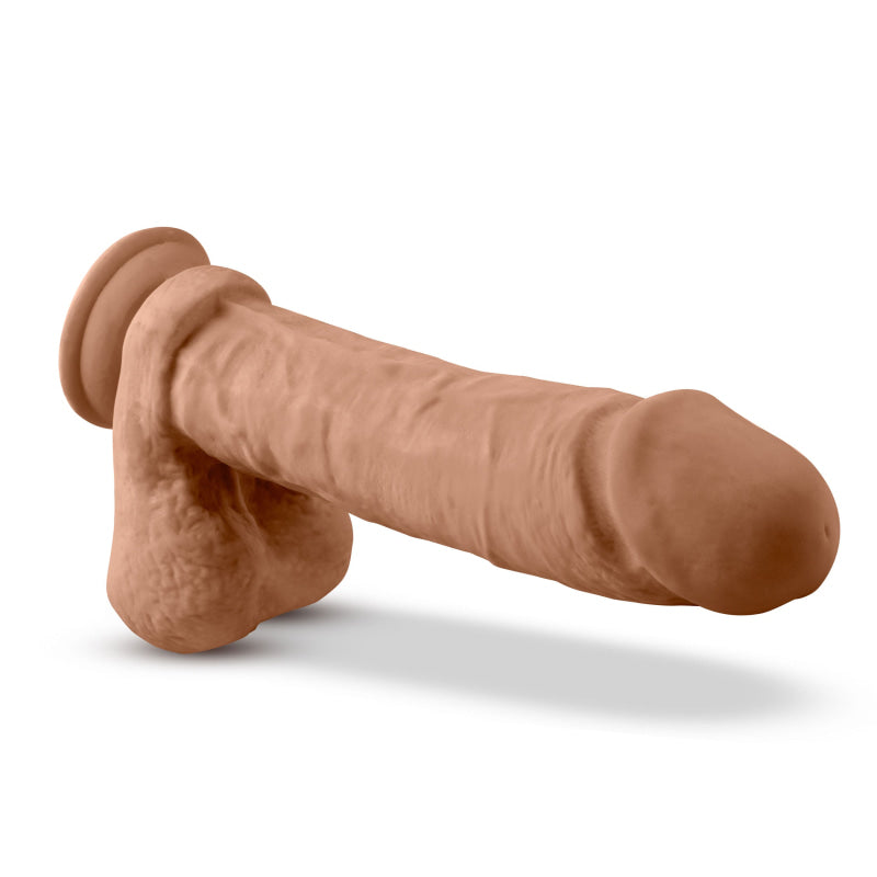 Au Natural - 9.5 Inch Dildo With Suction Cup -  Mocha