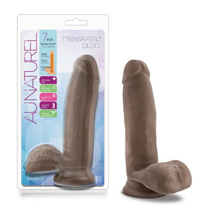 Au Naturel - 7" Sensa Feel Dildo - Chocolate - MyPleasure