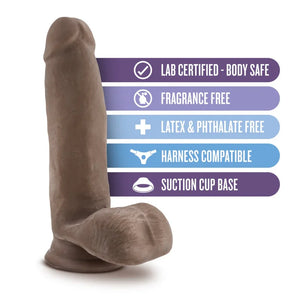 Au Naturel - 7" Sensa Feel Dildo - Chocolate - MyPleasure