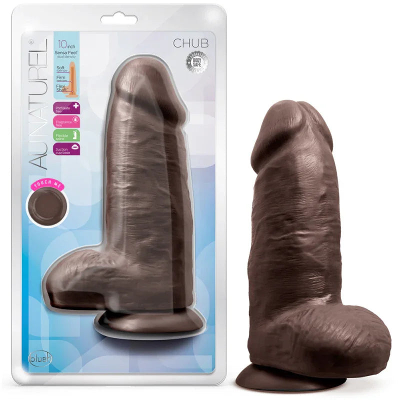Au Naturel - Chub - 10 Inch Dildo - Chocolate - MyPleasure