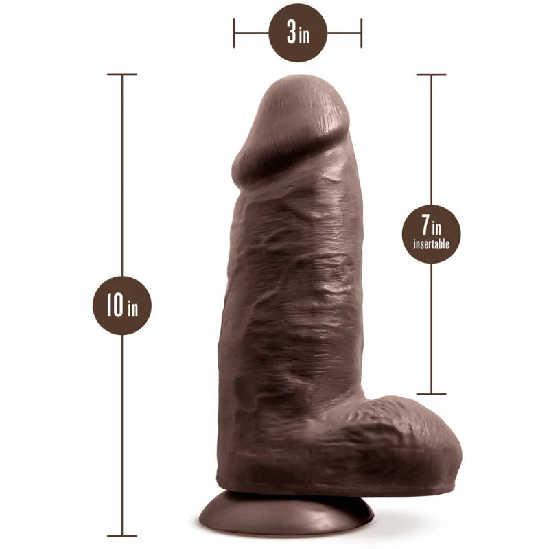 Au Naturel - Chub - 10 Inch Dildo - Chocolate - MyPleasure