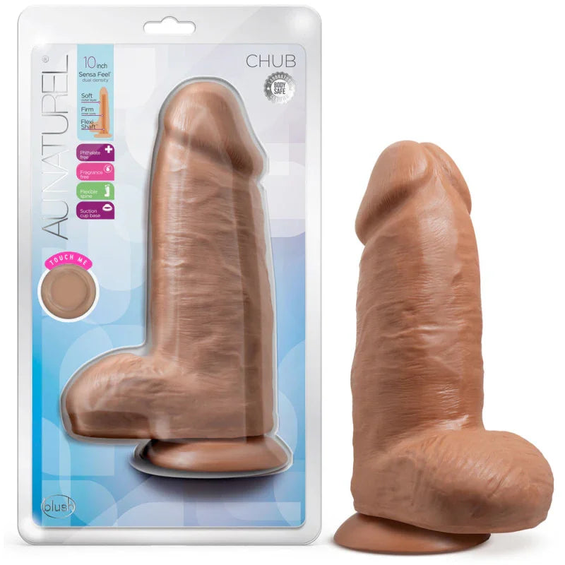 Au Naturel - Chub - 10 Inch Dildo - Mocha - MyPleasure