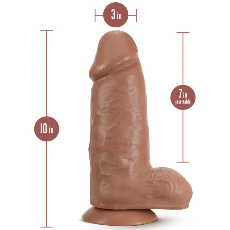 Au Naturel - Chub - 10 Inch Dildo - Mocha - MyPleasure