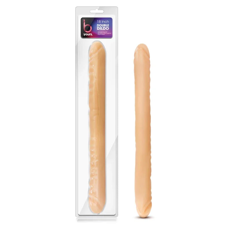 B Yours 18" Double Dildo - Beige - MyPleasure