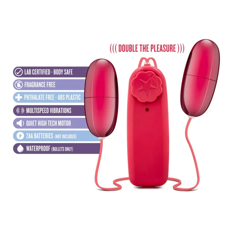 B Yours Double Pop Eggs - Cerise - MyPleasure