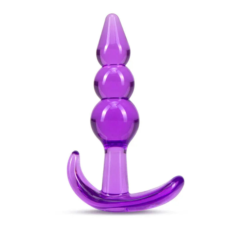 B Yours - Triple Bead Anal Plug - Purple - MyPleasure